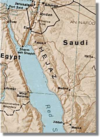 Map of the Hejaz