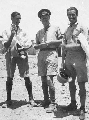 Capt T. Henderson, Lt L.H. Gilman and the CO Capt F.W. Stent.