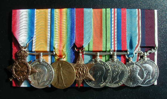 A picture of the medal group of F.W.Harris