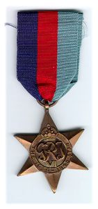 British World War II Atlantic Star Medal Ribbon 6" Original Govt Issue