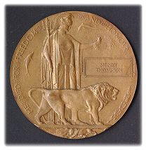 The memorial plaque of Lieutenant Sidney Thompson R.A.F.