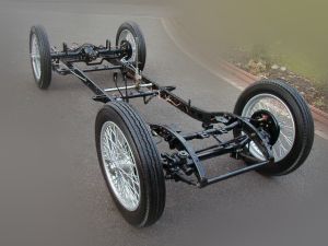 The chassis painted with zink based primer